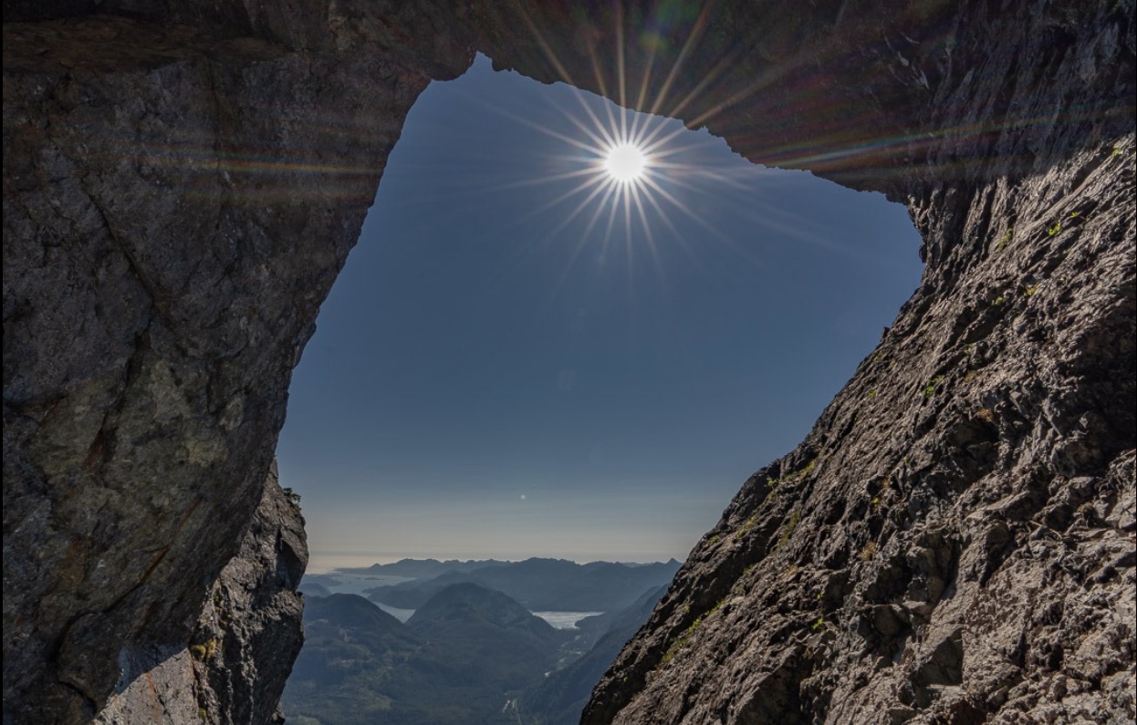 Mountain cave sunstar