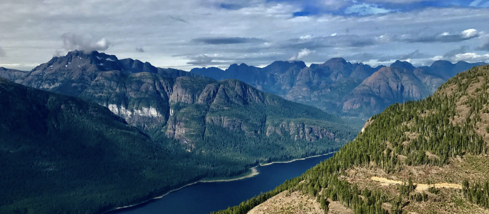 Comox Valley mountain and river landscape